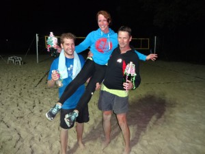 Die strahlenden Sieger: Christian (3.), Gabi (1.) und Olav (2.)